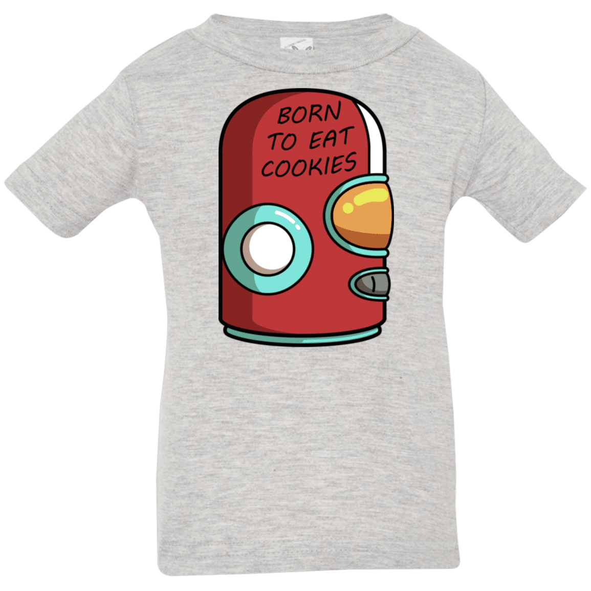 T-Shirts Heather Grey / 6 Months Final Space Gary Born To Eat Cookies Infant Premium T-Shirt