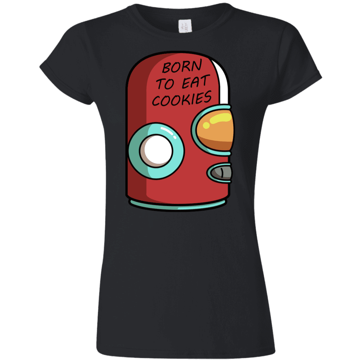 T-Shirts Black / S Final Space Gary Born To Eat Cookies Junior Slimmer-Fit T-Shirt