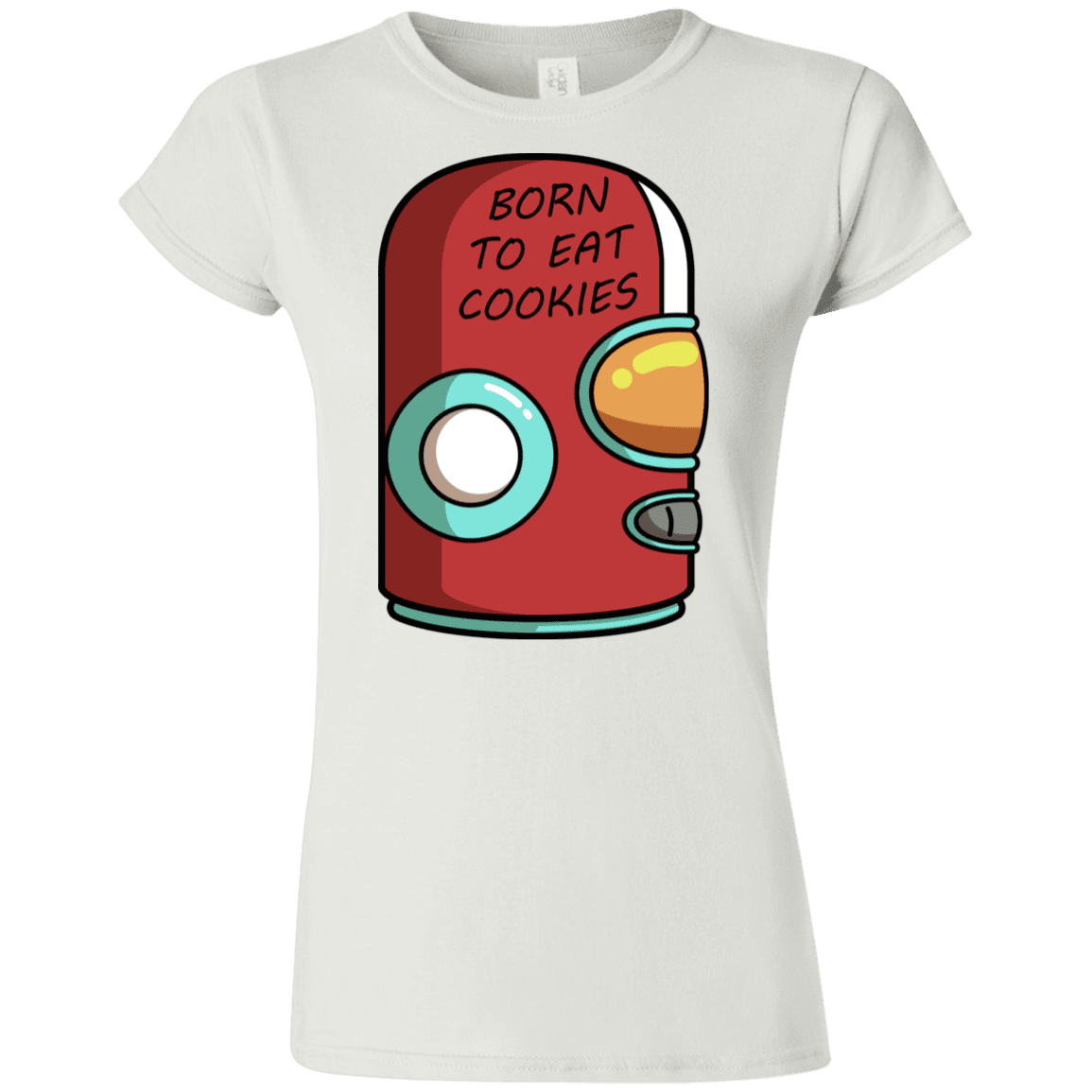 T-Shirts White / S Final Space Gary Born To Eat Cookies Junior Slimmer-Fit T-Shirt