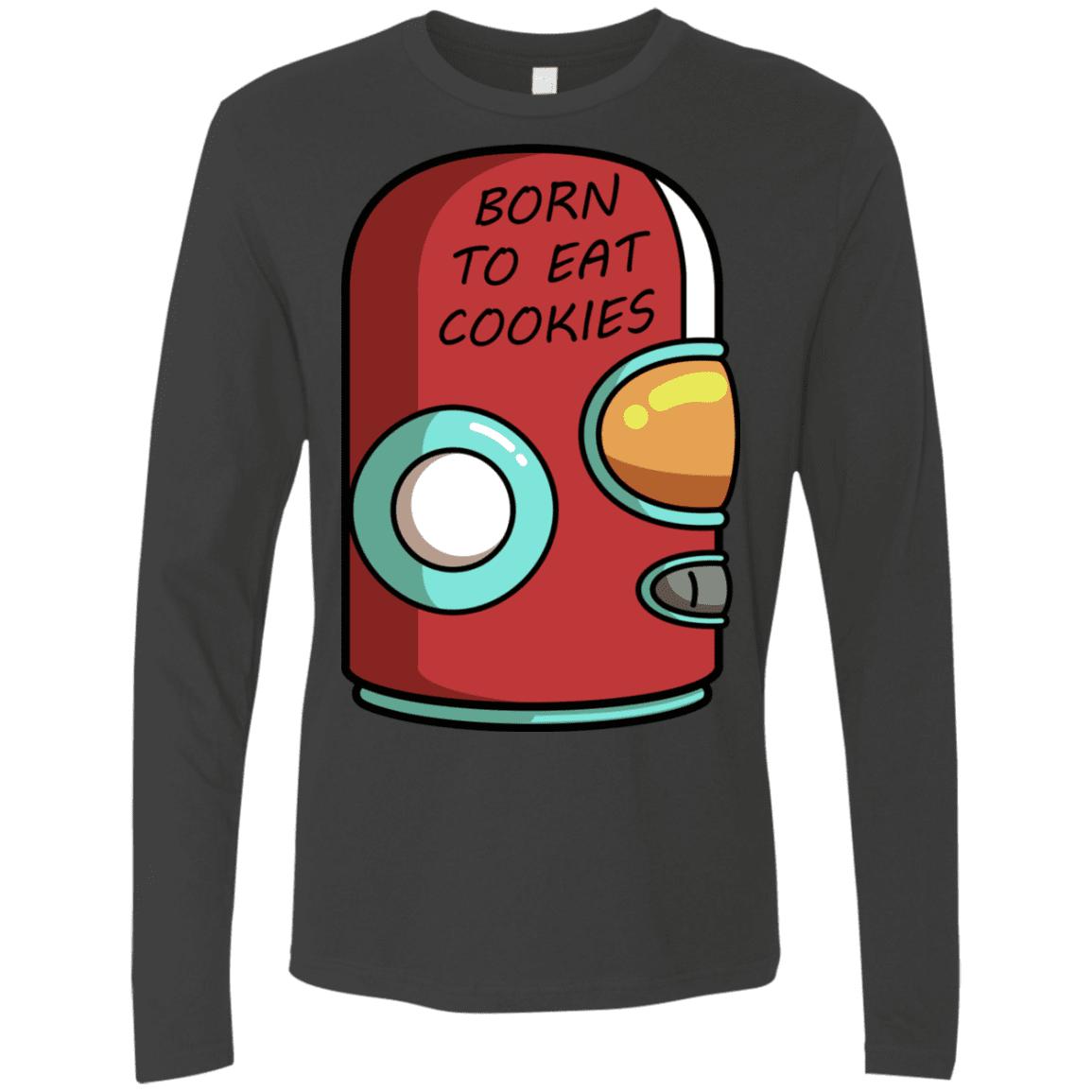 T-Shirts Heavy Metal / S Final Space Gary Born To Eat Cookies Men's Premium Long Sleeve