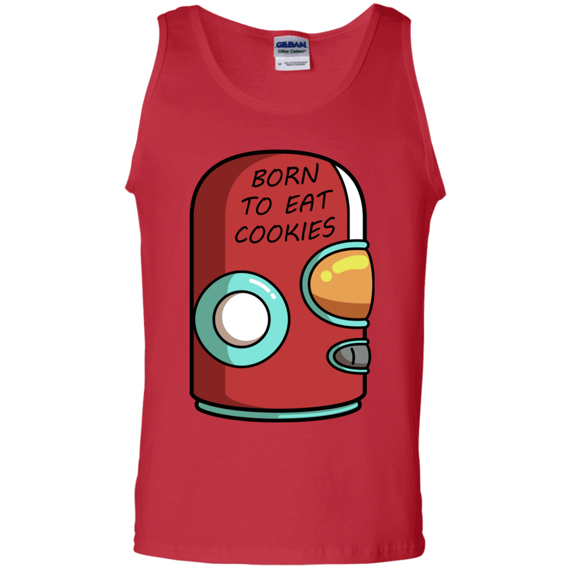 T-Shirts Red / S Final Space Gary Born To Eat Cookies Men's Tank Top