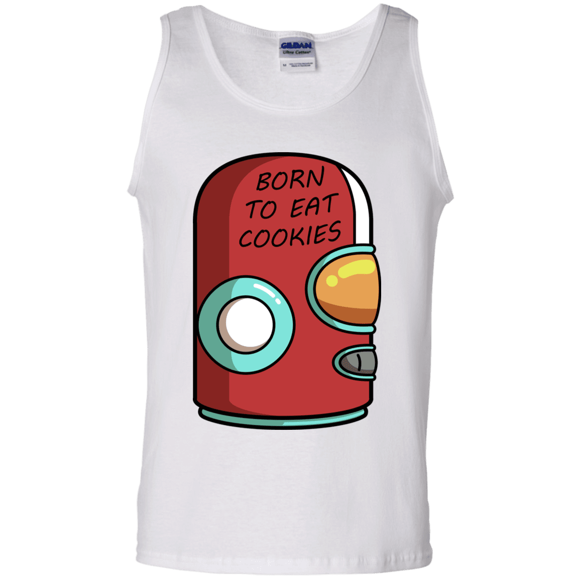 T-Shirts White / S Final Space Gary Born To Eat Cookies Men's Tank Top