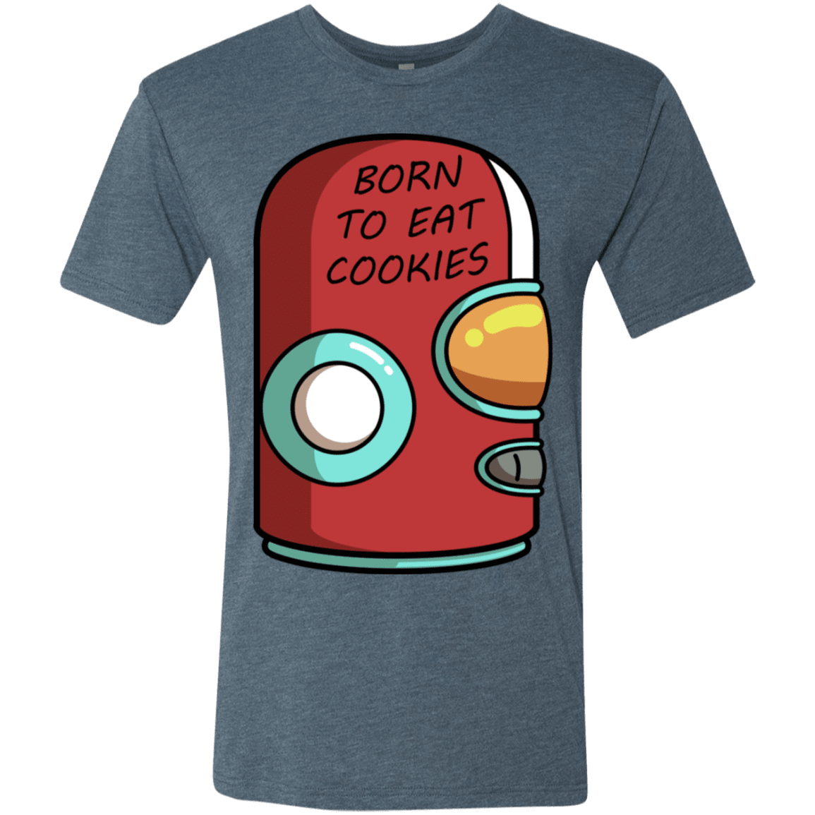 T-Shirts Indigo / S Final Space Gary Born To Eat Cookies Men's Triblend T-Shirt