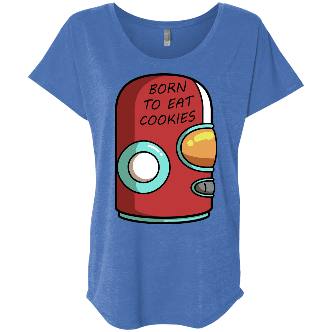 T-Shirts Vintage Royal / X-Small Final Space Gary Born To Eat Cookies Triblend Dolman Sleeve