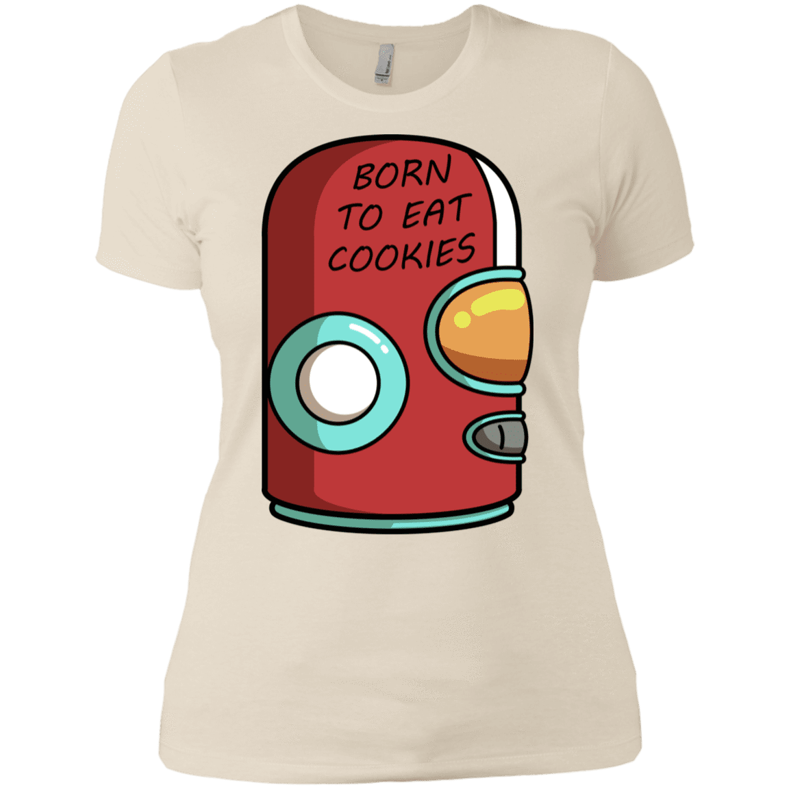 T-Shirts Ivory/ / X-Small Final Space Gary Born To Eat Cookies Women's Premium T-Shirt