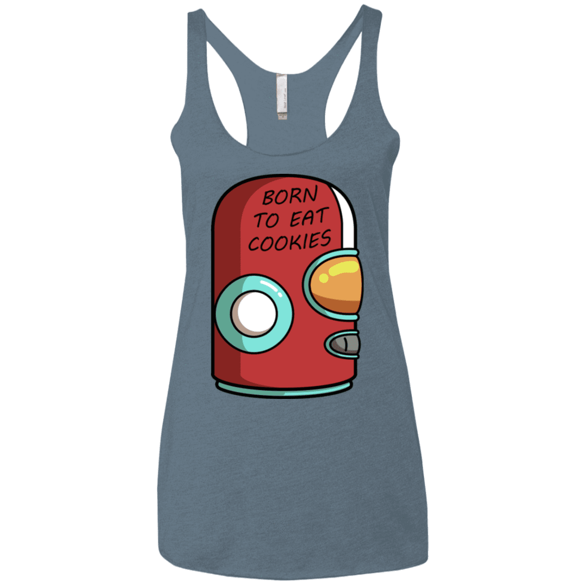 T-Shirts Indigo / X-Small Final Space Gary Born To Eat Cookies Women's Triblend Racerback Tank