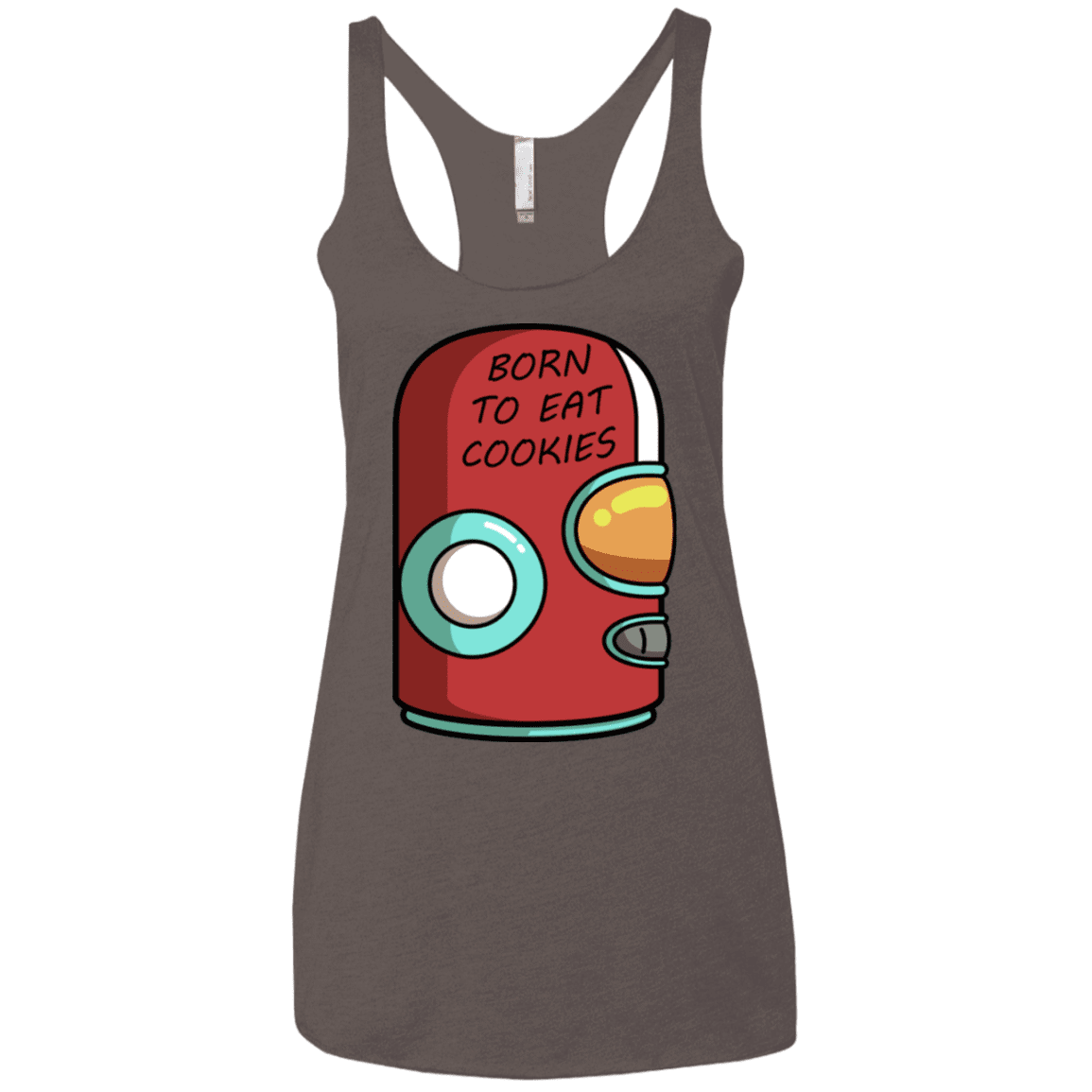T-Shirts Macchiato / X-Small Final Space Gary Born To Eat Cookies Women's Triblend Racerback Tank