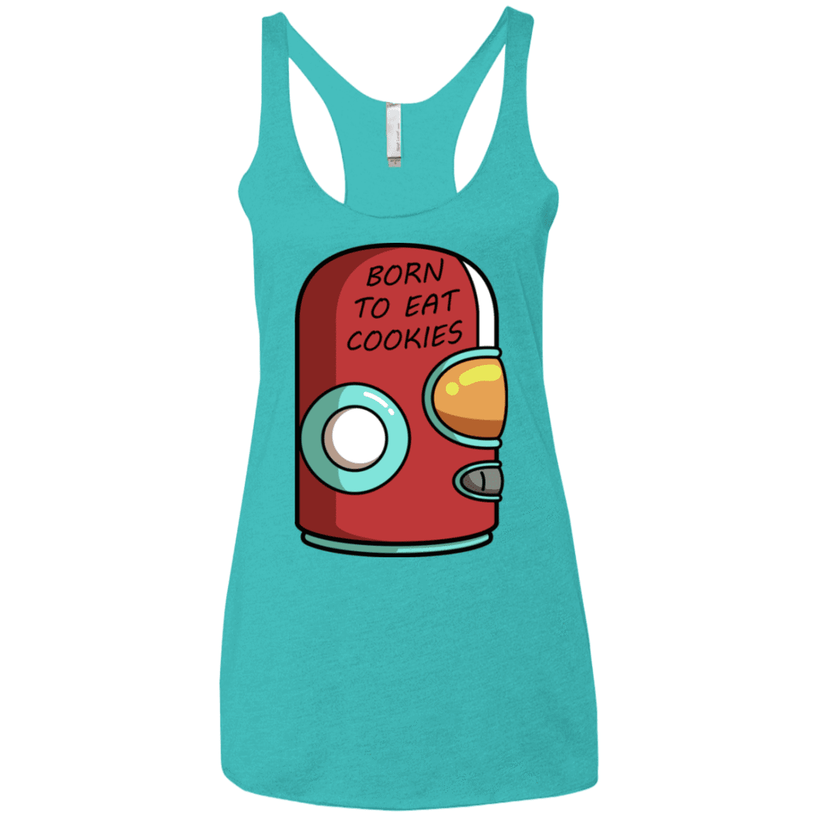 T-Shirts Tahiti Blue / X-Small Final Space Gary Born To Eat Cookies Women's Triblend Racerback Tank