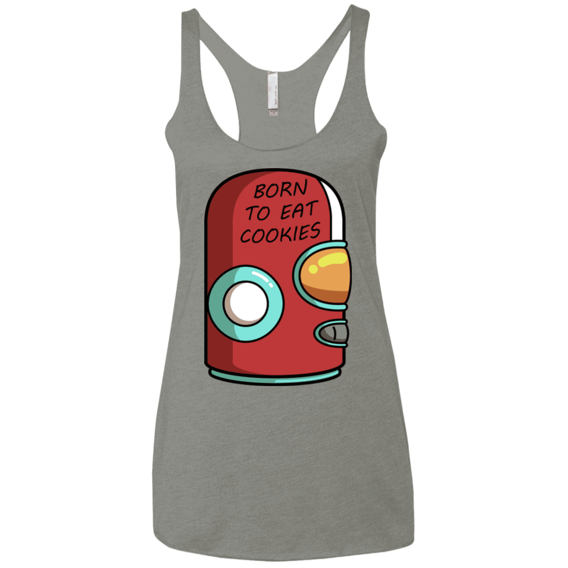 T-Shirts Venetian Grey / X-Small Final Space Gary Born To Eat Cookies Women's Triblend Racerback Tank