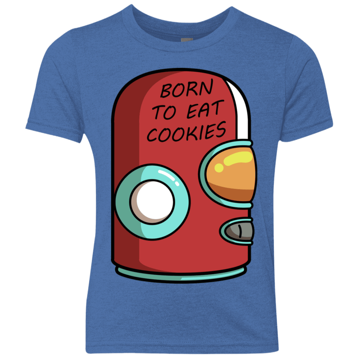 T-Shirts Vintage Royal / YXS Final Space Gary Born To Eat Cookies Youth Triblend T-Shirt