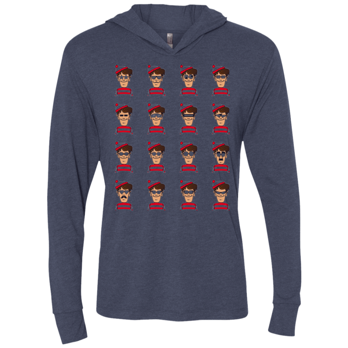 T-Shirts Vintage Navy / X-Small Find Him Triblend Long Sleeve Hoodie Tee