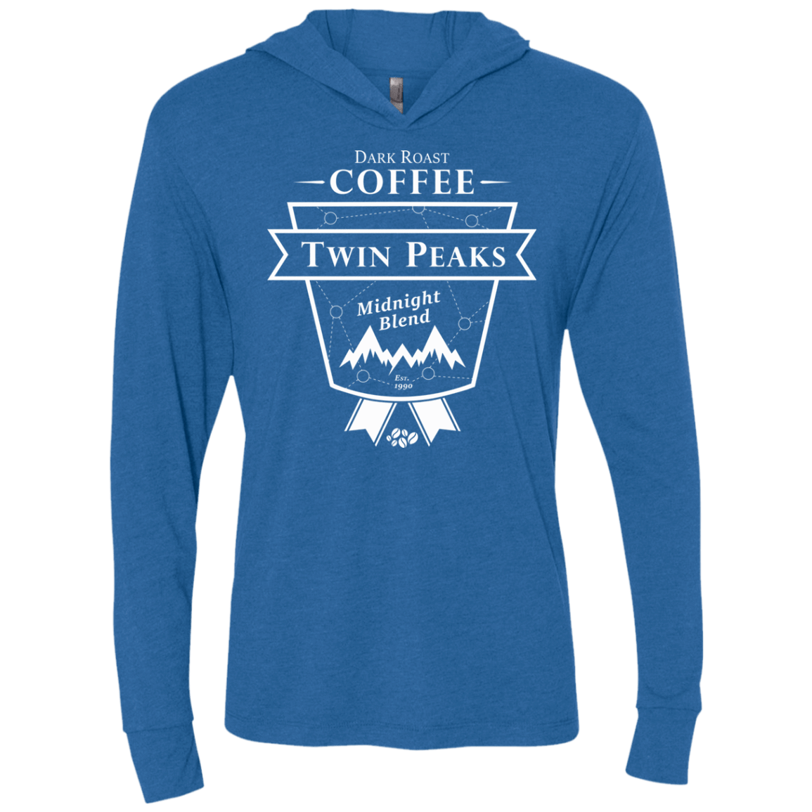 T-Shirts Vintage Royal / X-Small Finest Black Triblend Long Sleeve Hoodie Tee