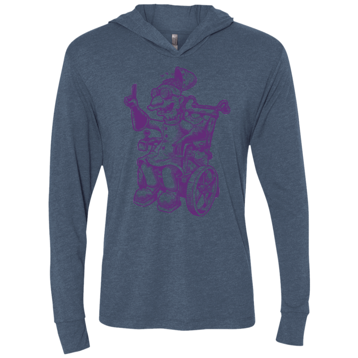 T-Shirts Indigo / X-Small Finklesworth Triblend Long Sleeve Hoodie Tee