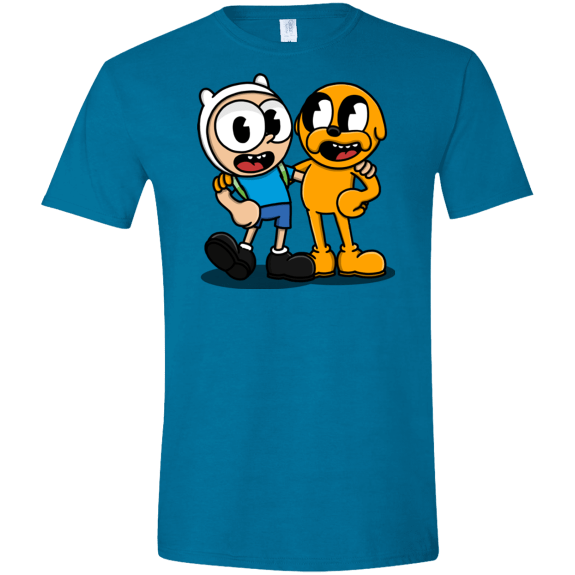 T-Shirts Antique Sapphire / S Finnhead and Jakeman Men's Semi-Fitted Softstyle