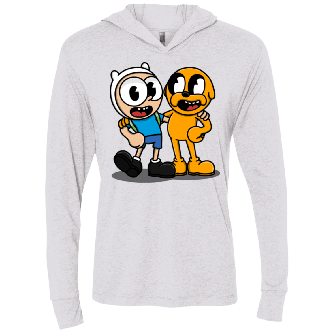 T-Shirts Heather White / X-Small Finnhead and Jakeman Triblend Long Sleeve Hoodie Tee