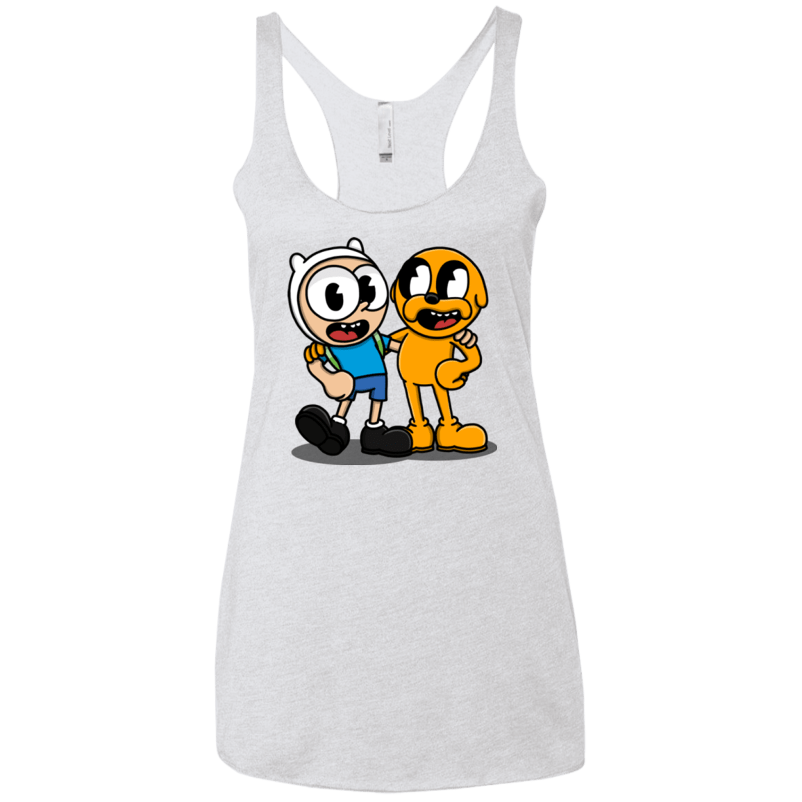 T-Shirts Heather White / X-Small Finnhead and Jakeman Women's Triblend Racerback Tank