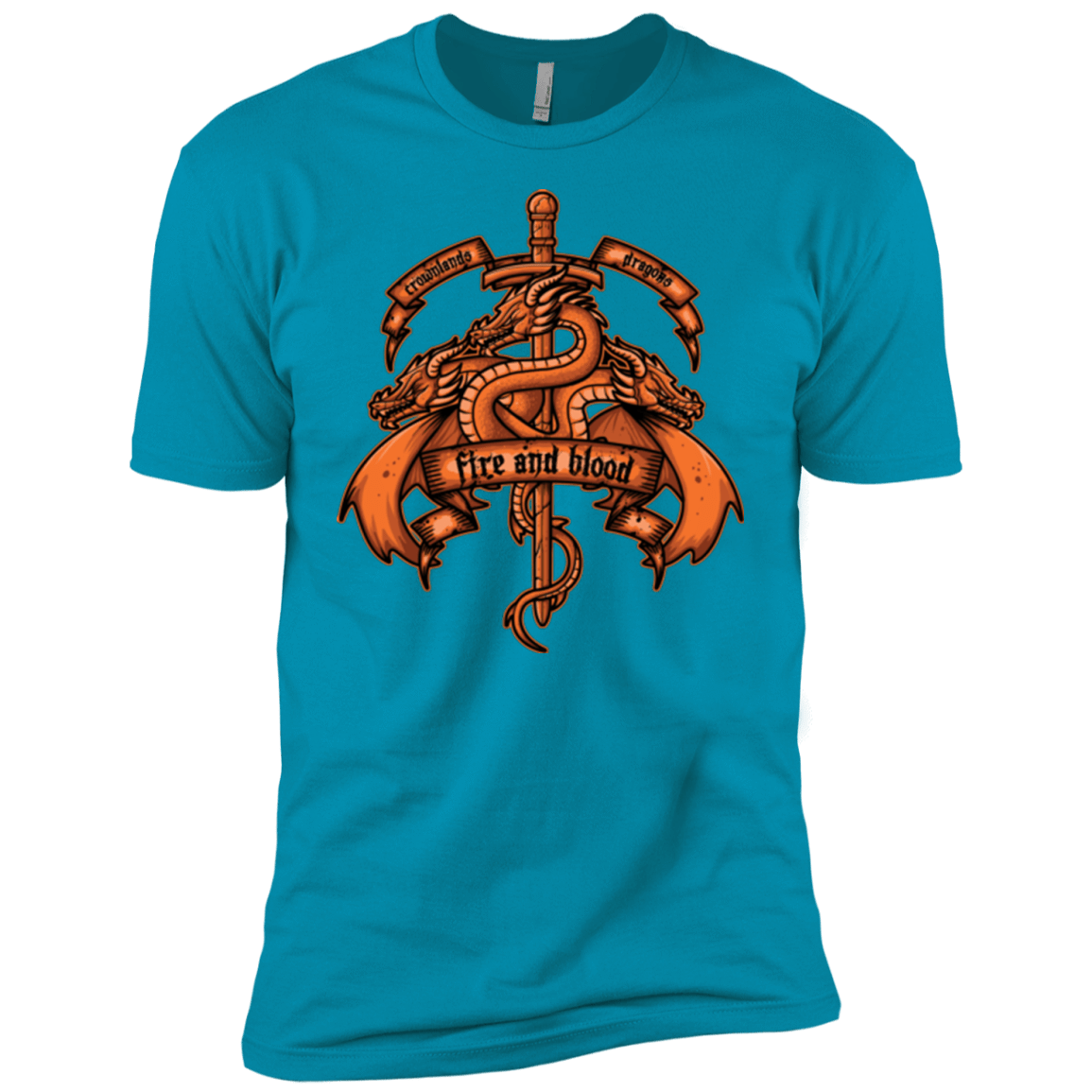 T-Shirts Turquoise / YXS FIRE AND BLOOD Boys Premium T-Shirt