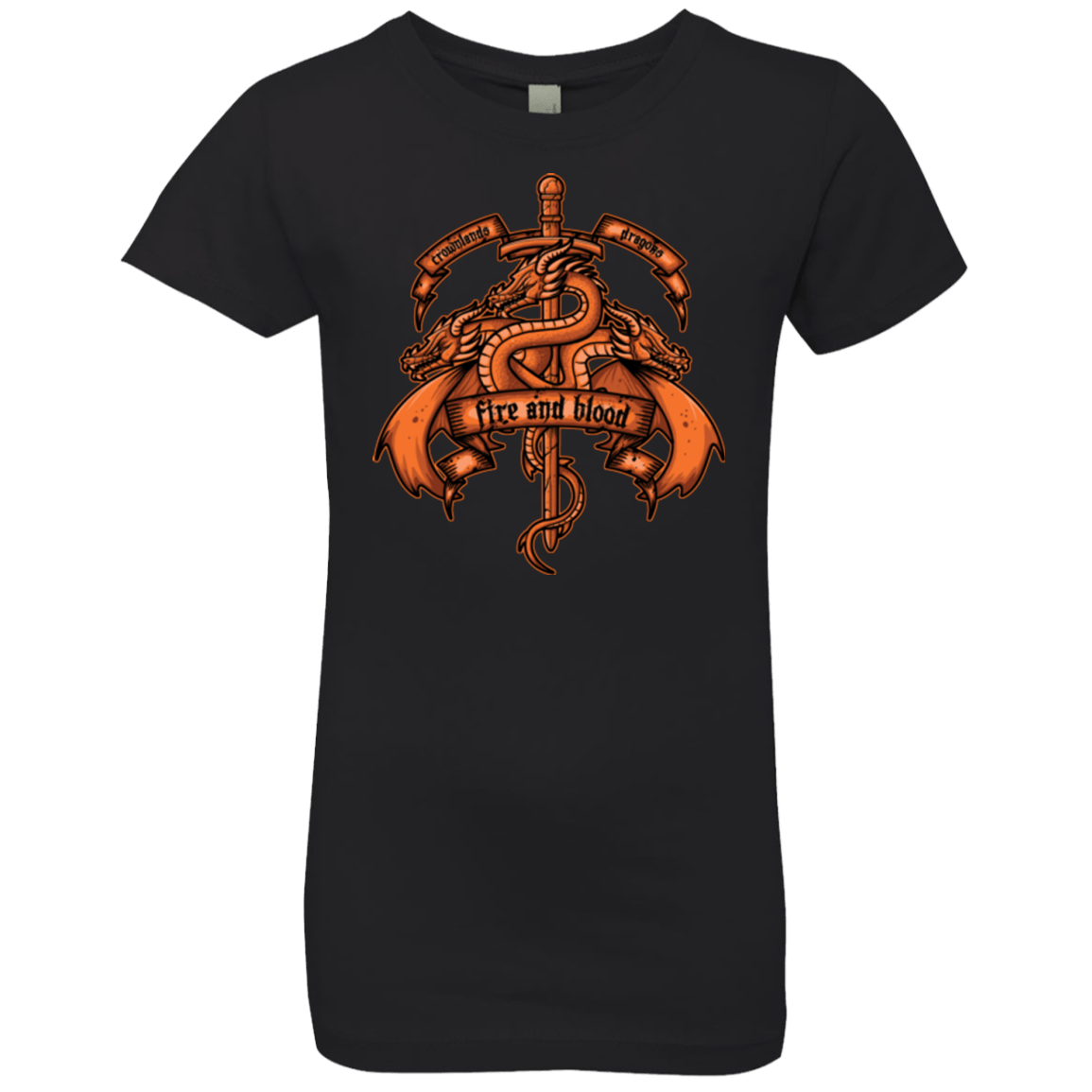 T-Shirts Black / YXS FIRE AND BLOOD Girls Premium T-Shirt