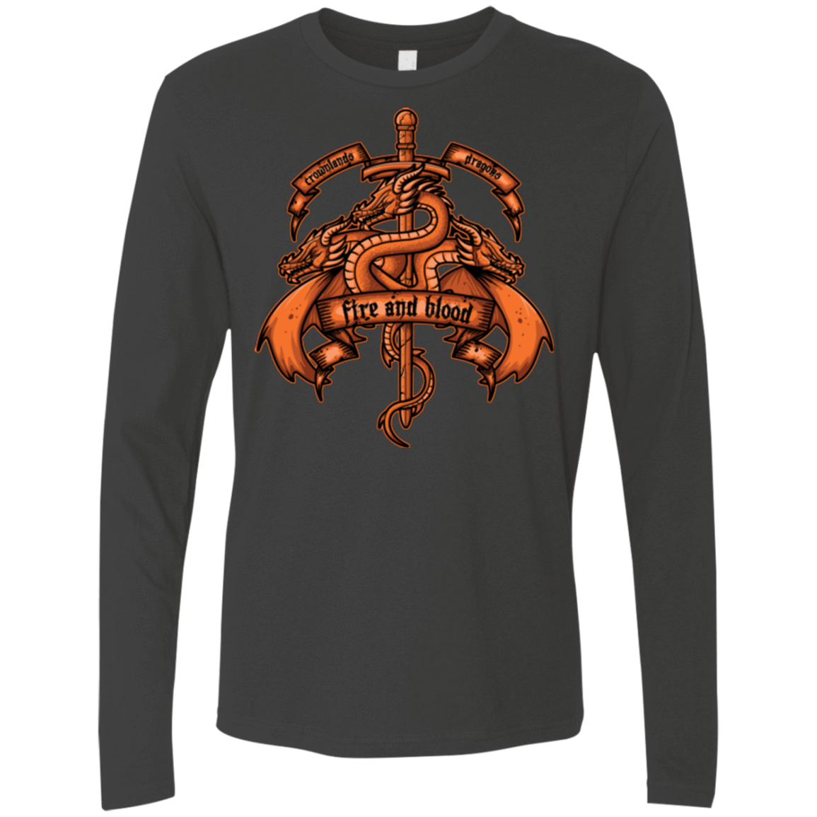 T-Shirts Heavy Metal / Small FIRE AND BLOOD Men's Premium Long Sleeve