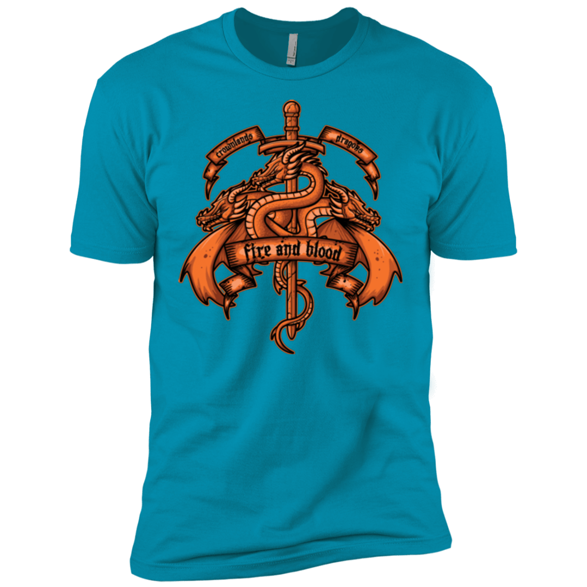 T-Shirts Turquoise / X-Small FIRE AND BLOOD Men's Premium T-Shirt