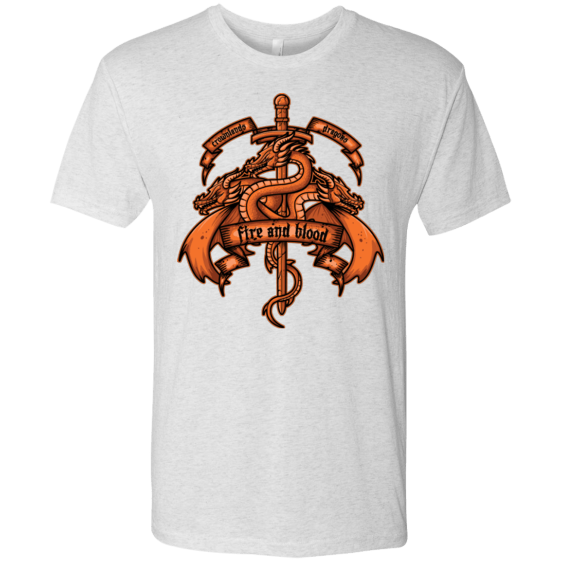 T-Shirts Heather White / Small FIRE AND BLOOD Men's Triblend T-Shirt