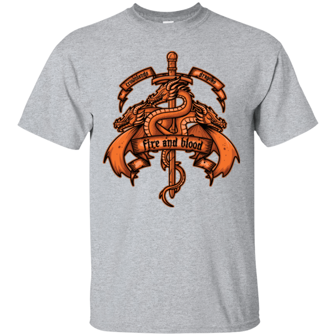 T-Shirts Sport Grey / Small FIRE AND BLOOD T-Shirt