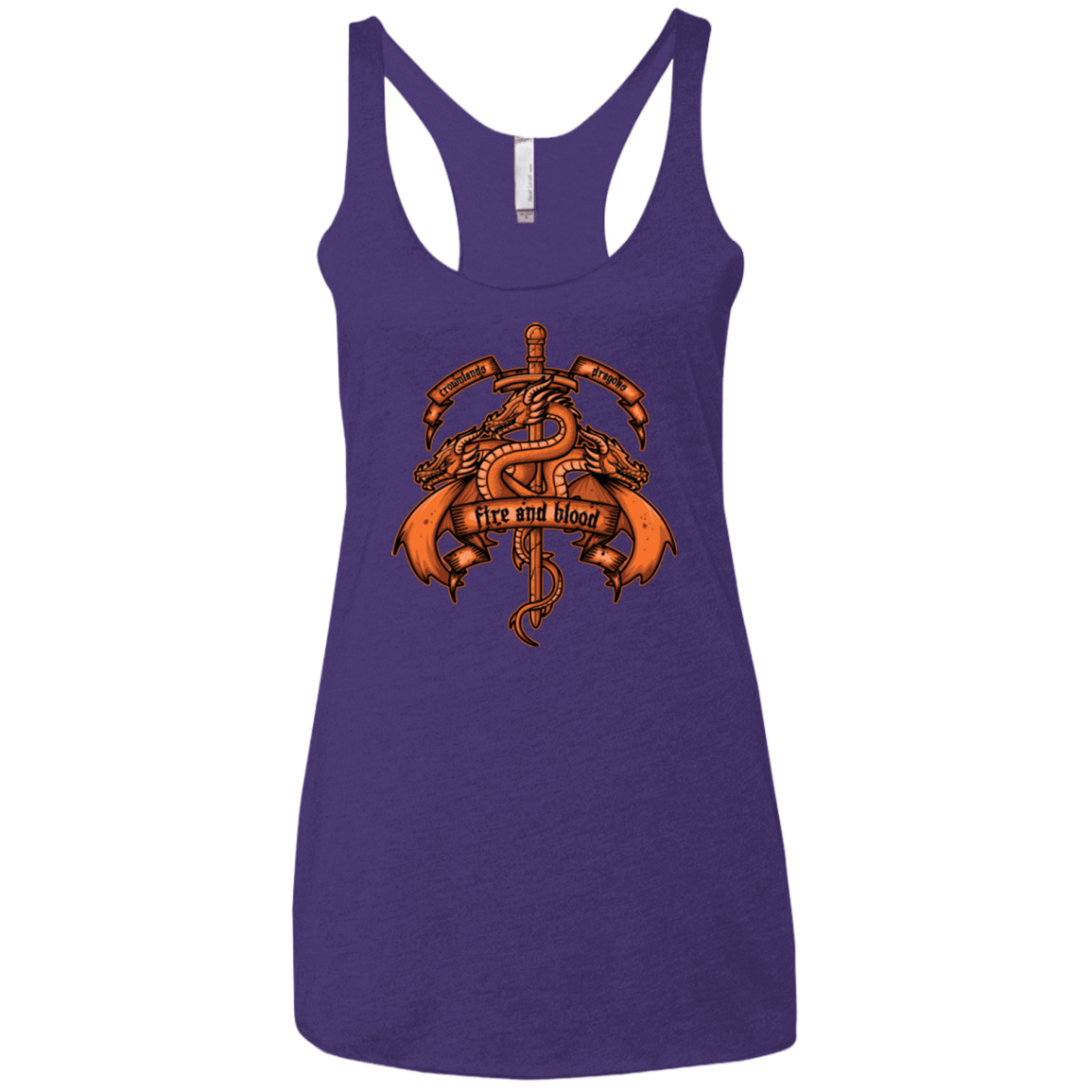 T-Shirts Purple / X-Small FIRE AND BLOOD Women's Triblend Racerback Tank