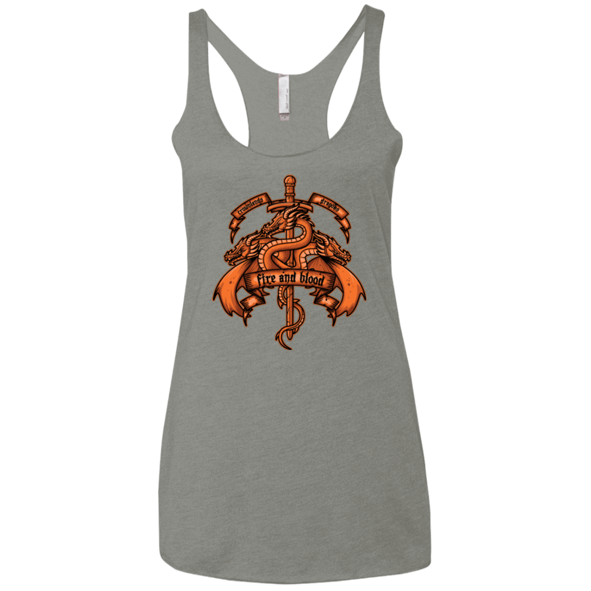 T-Shirts Venetian Grey / X-Small FIRE AND BLOOD Women's Triblend Racerback Tank