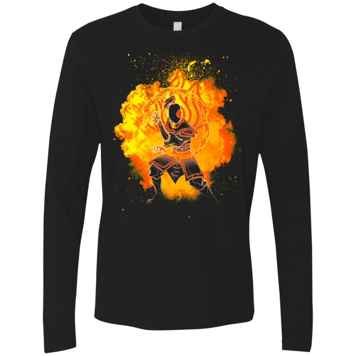 T-Shirts Black / S Fire Bender Soul Men's Premium Long Sleeve