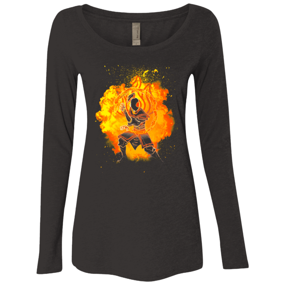 T-Shirts Vintage Black / S Fire Bender Soul Women's Triblend Long Sleeve Shirt