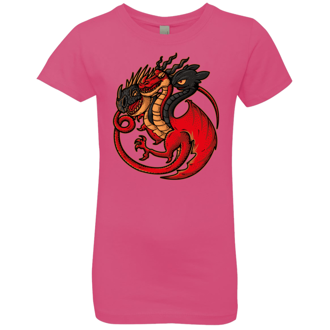 T-Shirts Hot Pink / YXS FIRE BLOOD AND TRAINING Girls Premium T-Shirt