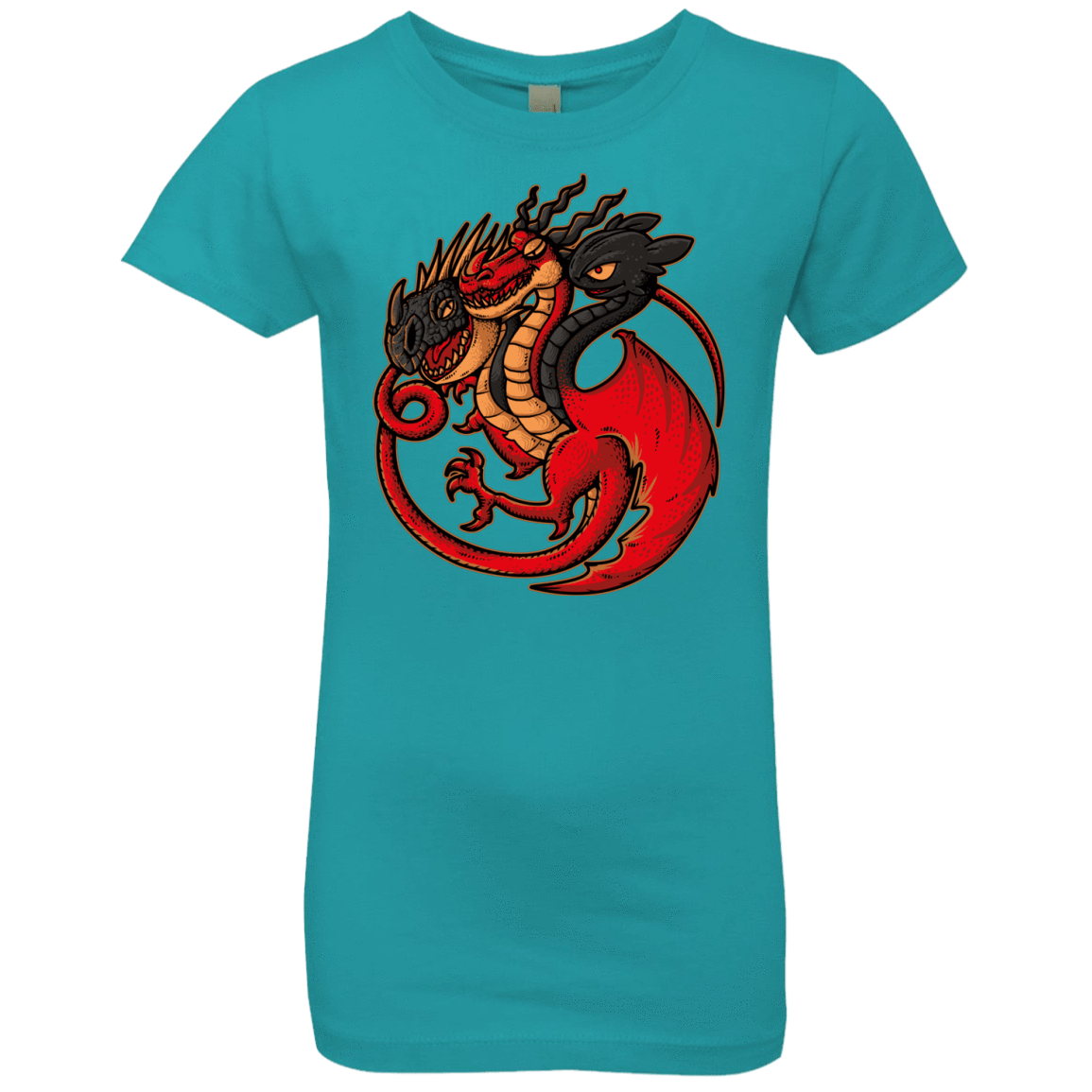 T-Shirts Tahiti Blue / YXS FIRE BLOOD AND TRAINING Girls Premium T-Shirt