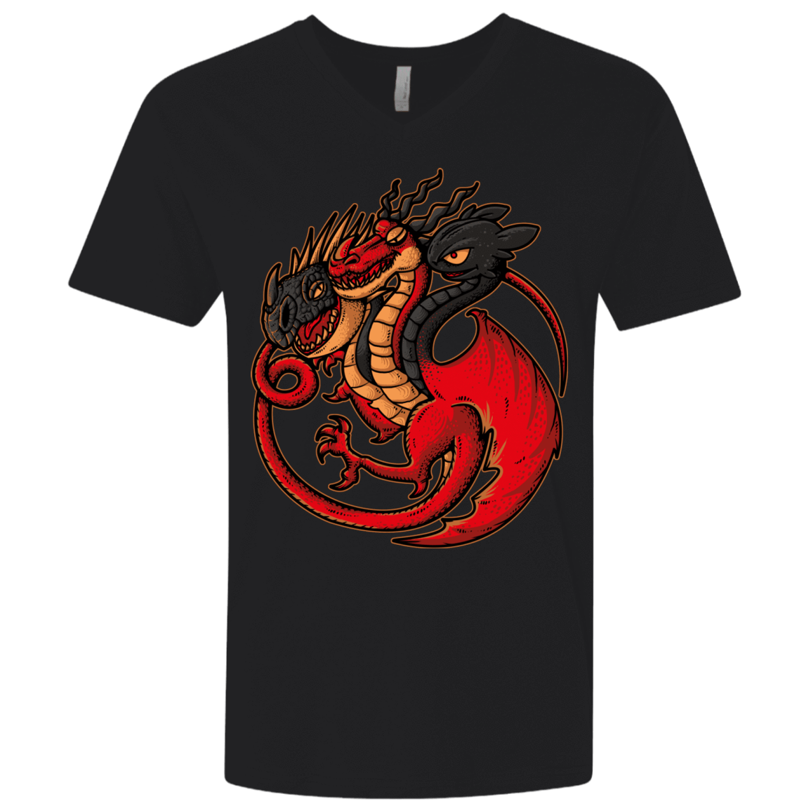 T-Shirts Black / X-Small FIRE BLOOD AND TRAINING Men's Premium V-Neck