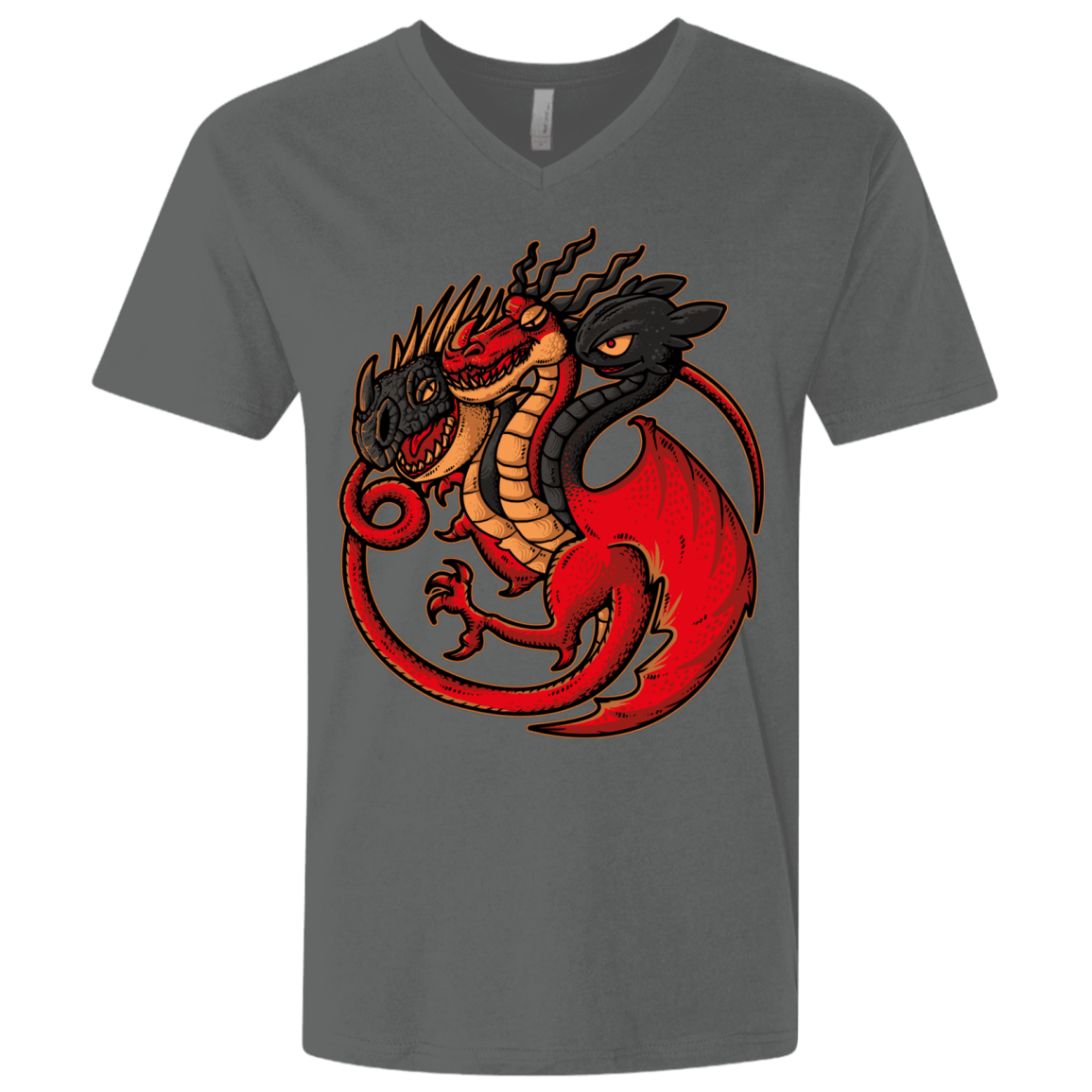 T-Shirts Heavy Metal / X-Small FIRE BLOOD AND TRAINING Men's Premium V-Neck