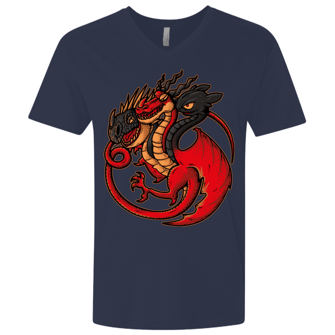 T-Shirts Midnight Navy / X-Small FIRE BLOOD AND TRAINING Men's Premium V-Neck
