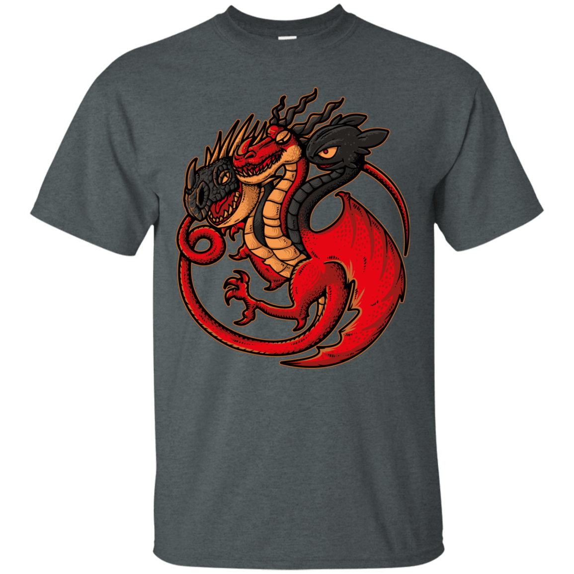 T-Shirts Dark Heather / Small FIRE BLOOD AND TRAINING T-Shirt
