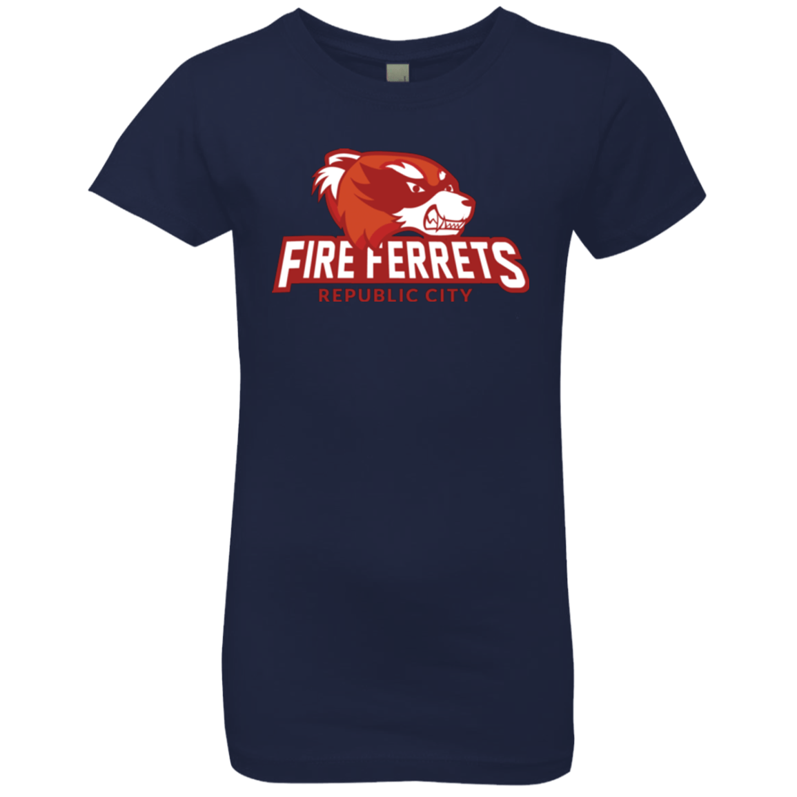 T-Shirts Midnight Navy / YXS Fire Ferrets Girls Premium T-Shirt