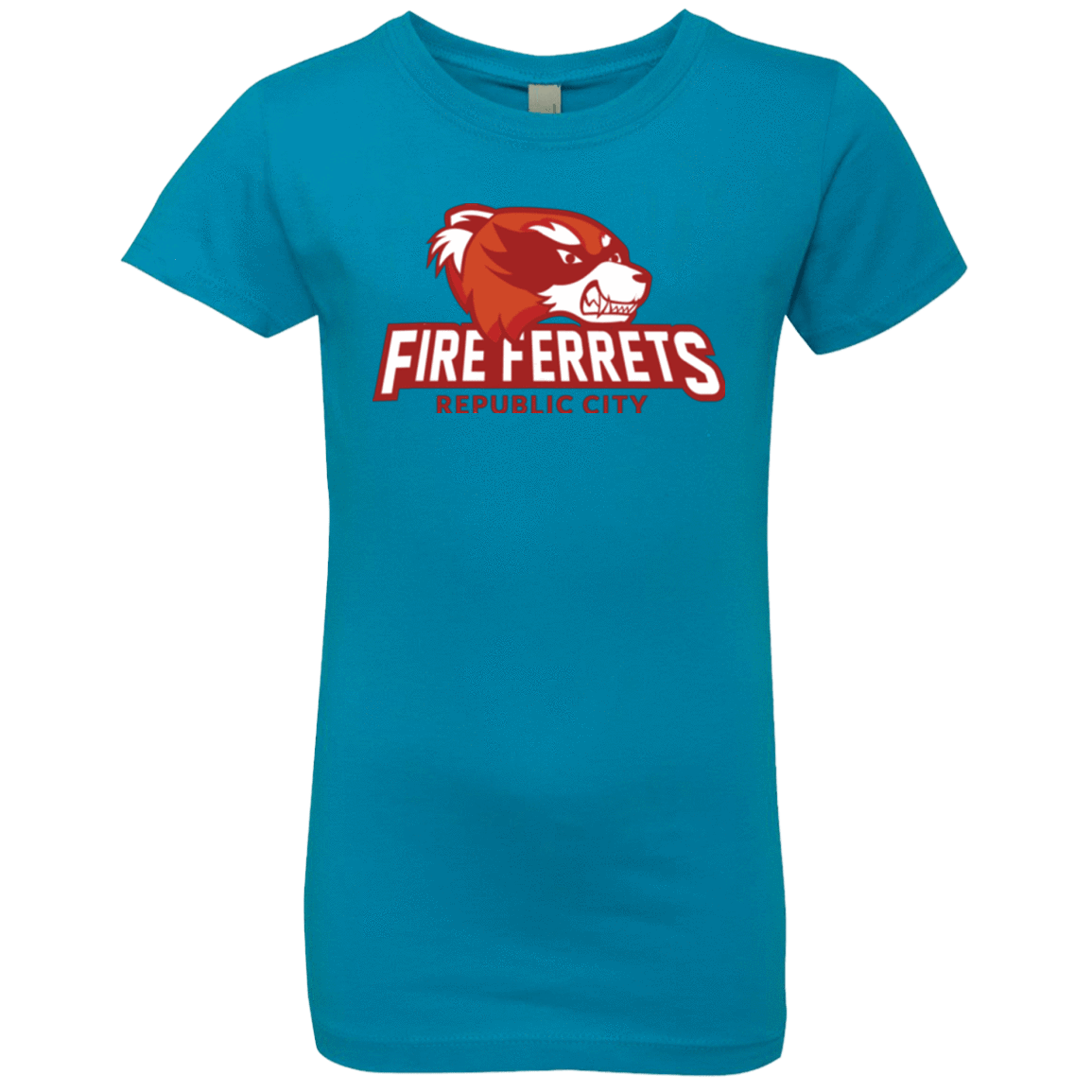 T-Shirts Turquoise / YXS Fire Ferrets Girls Premium T-Shirt