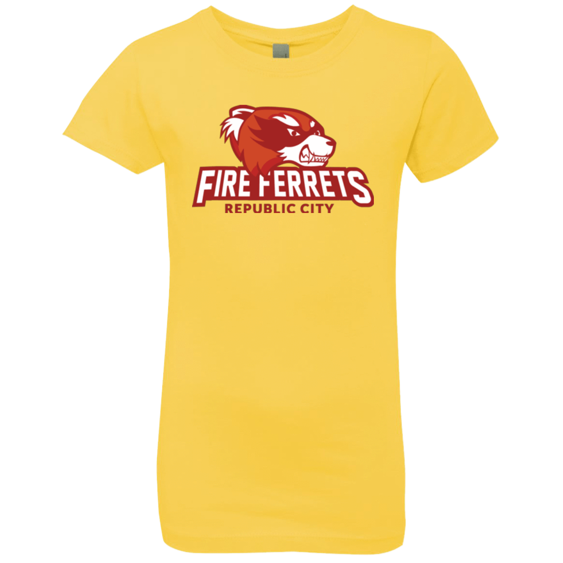 T-Shirts Vibrant Yellow / YXS Fire Ferrets Girls Premium T-Shirt