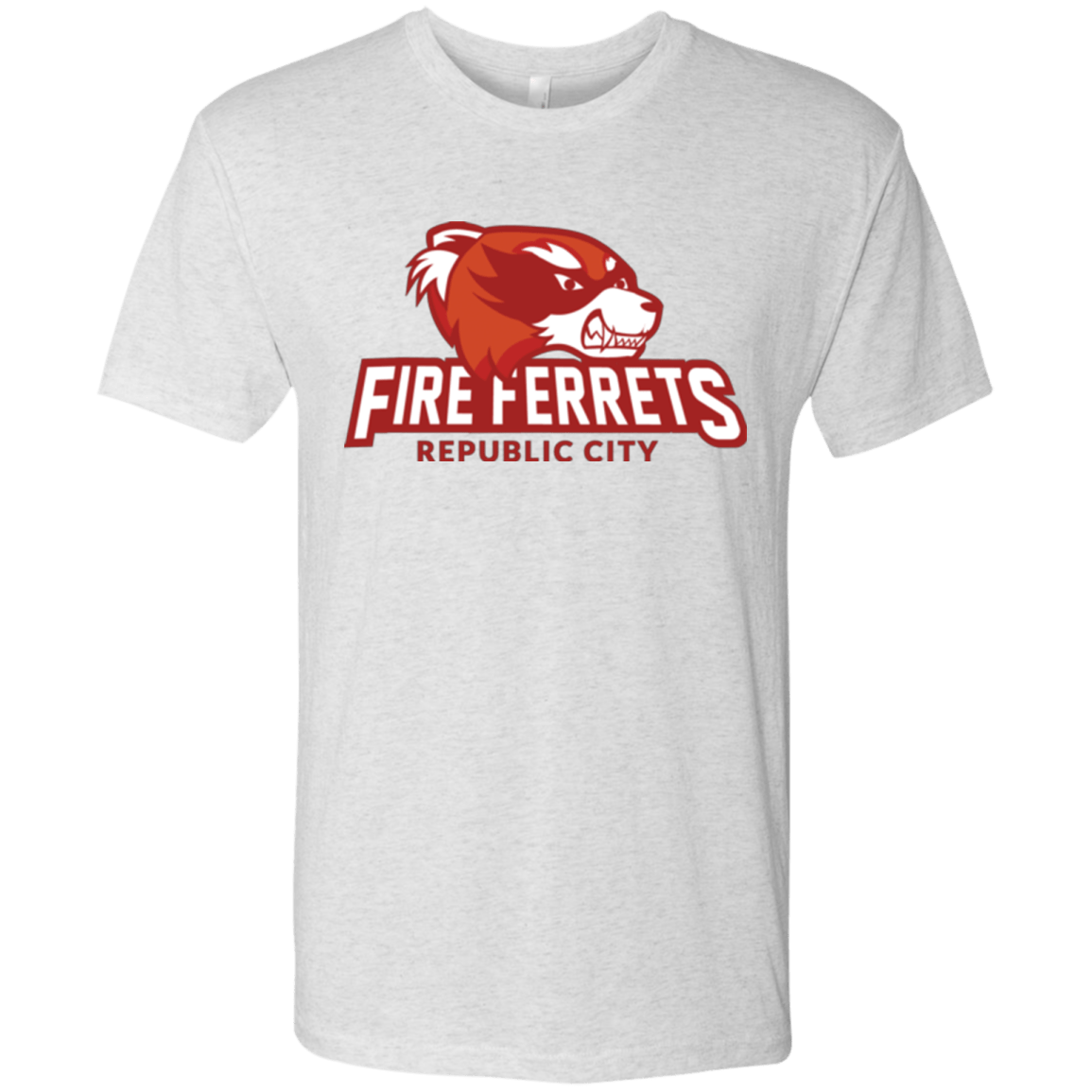 T-Shirts Heather White / Small Fire Ferrets Men's Triblend T-Shirt