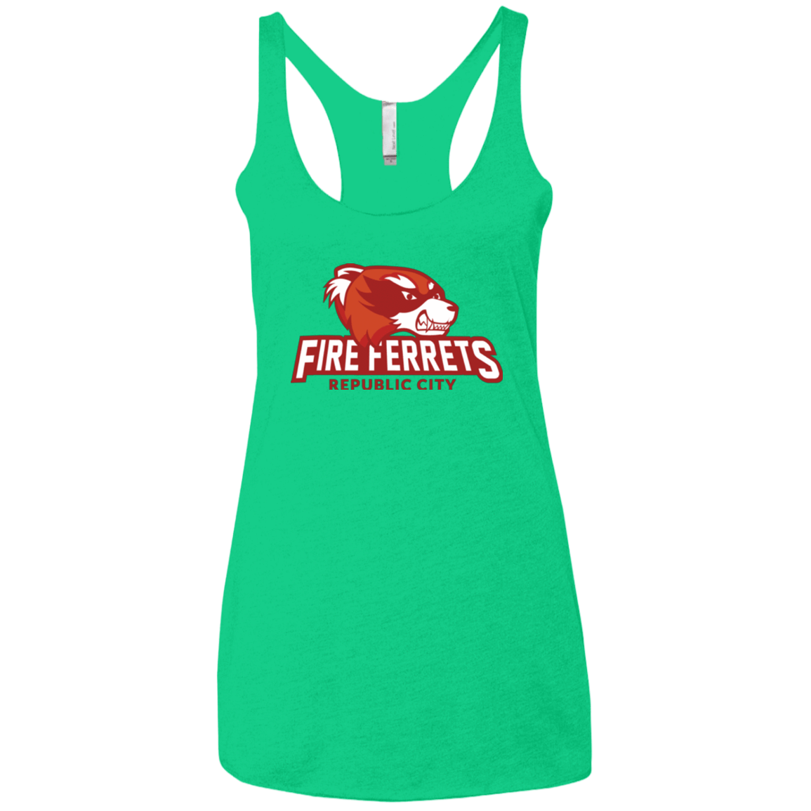 T-Shirts Envy / X-Small Fire Ferrets Women's Triblend Racerback Tank