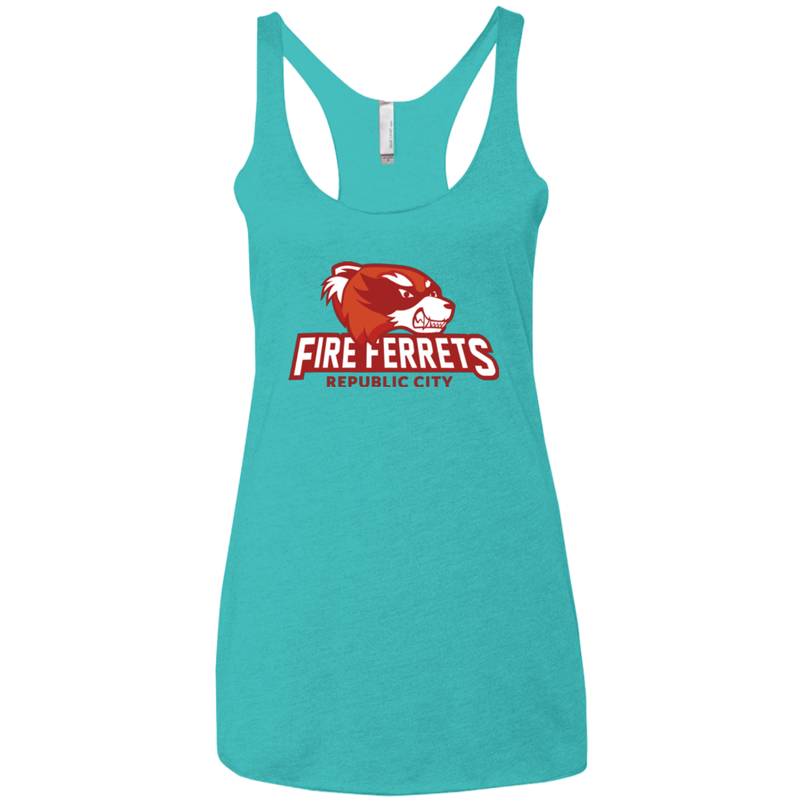 T-Shirts Tahiti Blue / X-Small Fire Ferrets Women's Triblend Racerback Tank