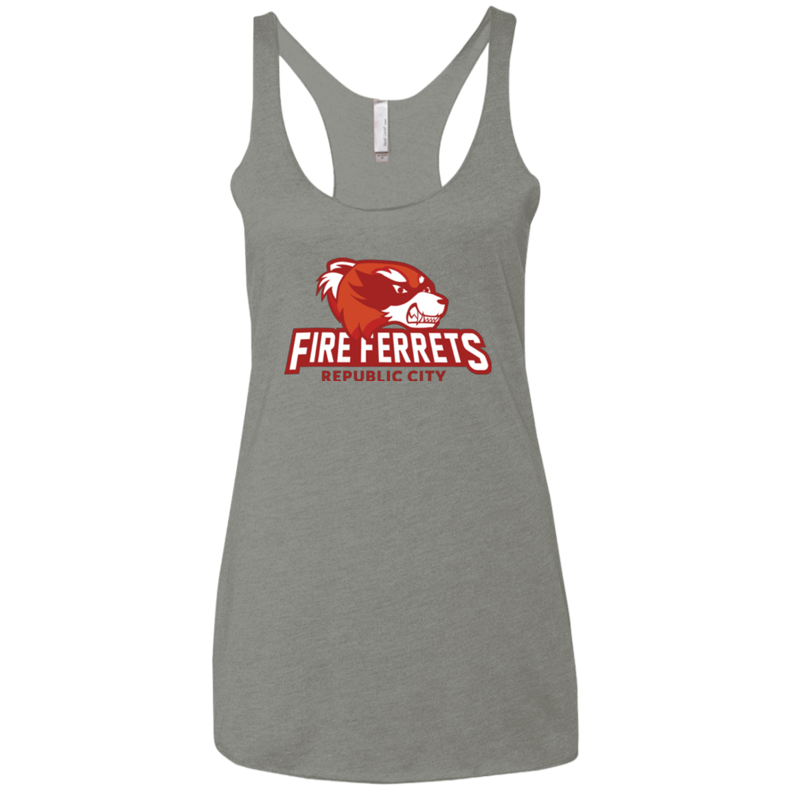 T-Shirts Venetian Grey / X-Small Fire Ferrets Women's Triblend Racerback Tank