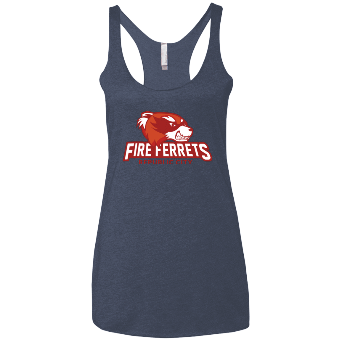 T-Shirts Vintage Navy / X-Small Fire Ferrets Women's Triblend Racerback Tank