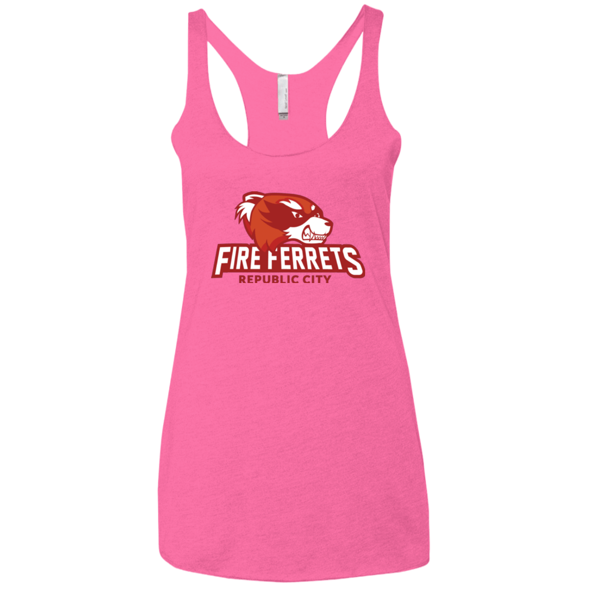 T-Shirts Vintage Pink / X-Small Fire Ferrets Women's Triblend Racerback Tank
