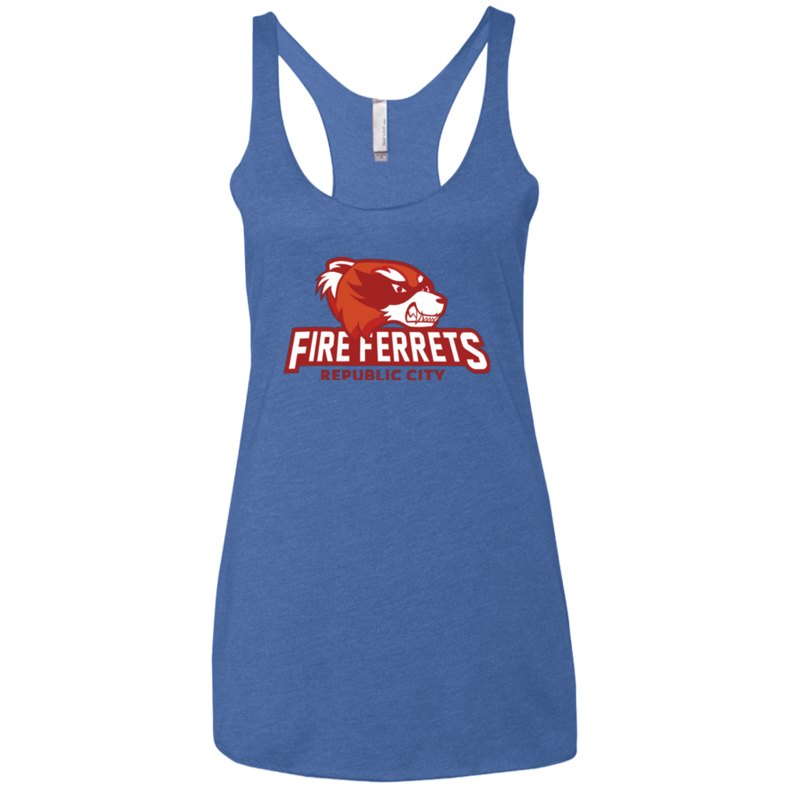 T-Shirts Vintage Royal / X-Small Fire Ferrets Women's Triblend Racerback Tank