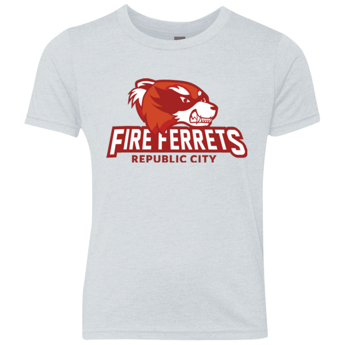 T-Shirts Heather White / YXS Fire Ferrets Youth Triblend T-Shirt
