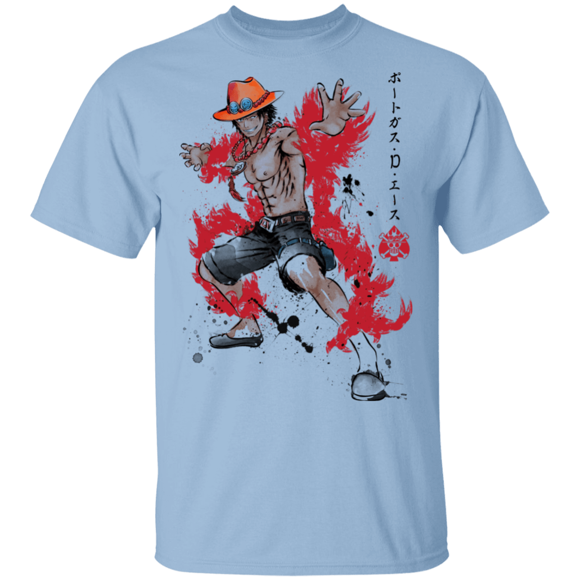 T-Shirts Light Blue / S Fire Fist Ace T-Shirt