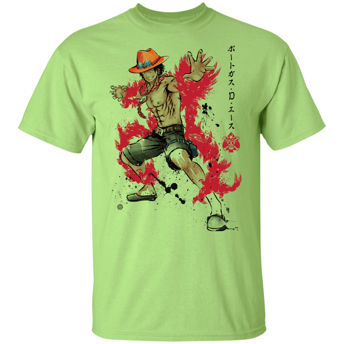T-Shirts Mint Green / YXS Fire Fist Ace Youth T-Shirt