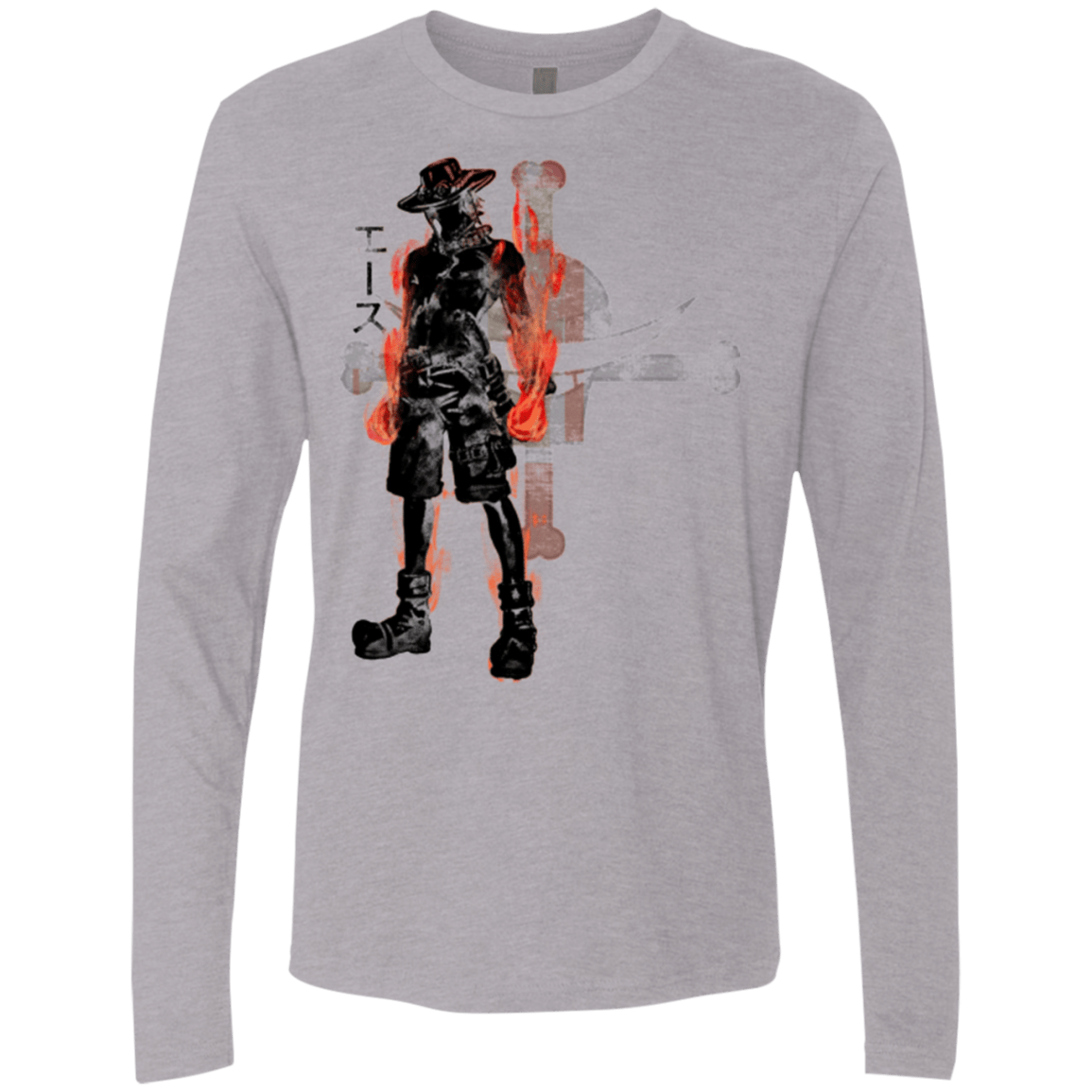 T-Shirts Heather Grey / Small Fire fist Men's Premium Long Sleeve